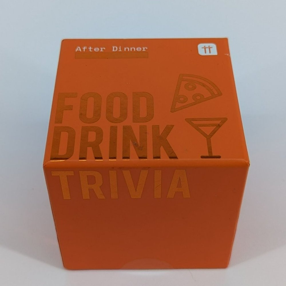 Talking Tables After Dinner Food & Drink Trivia Square Orange Box 120 Questions